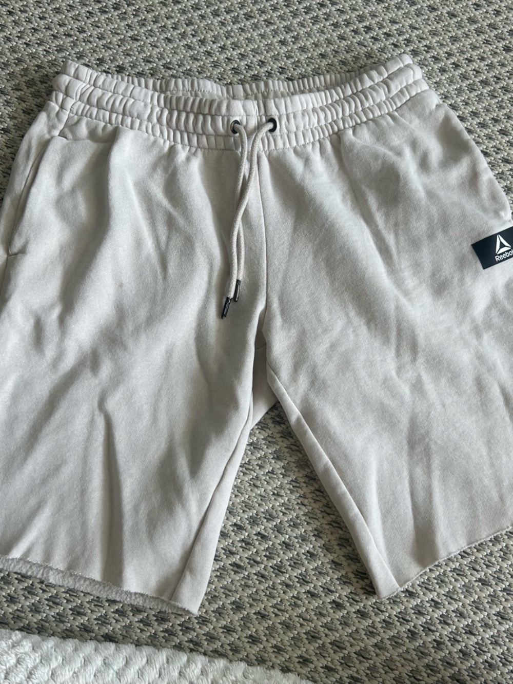 Reebok cream Drawstring Fleece Shorts
